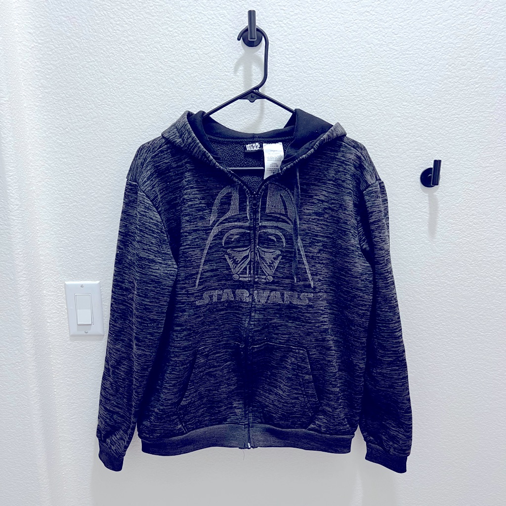 Star Wars Darth Vader Heather Gray Full Zip Hoodie - Size M (Unisex)